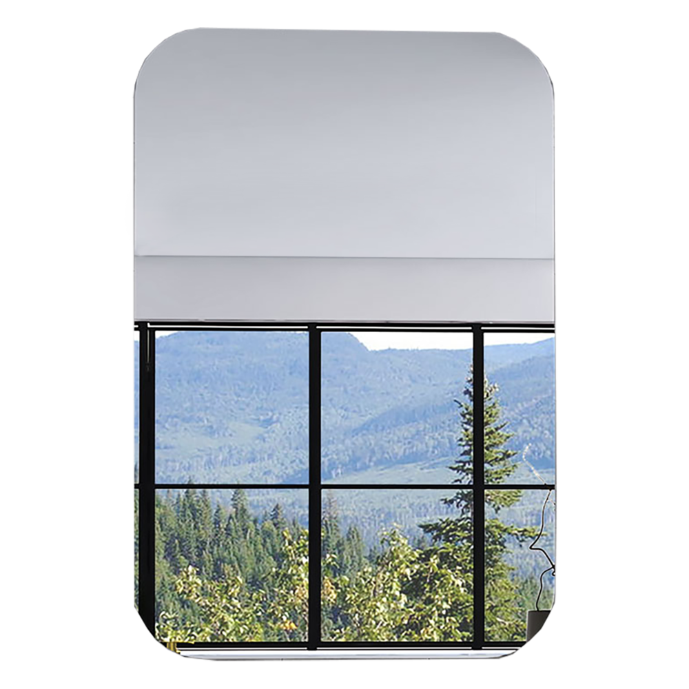 DEPOT E-SHOP Mirror Saint Claire, Frameless Round Corners, Looking Glass, For Bathroom