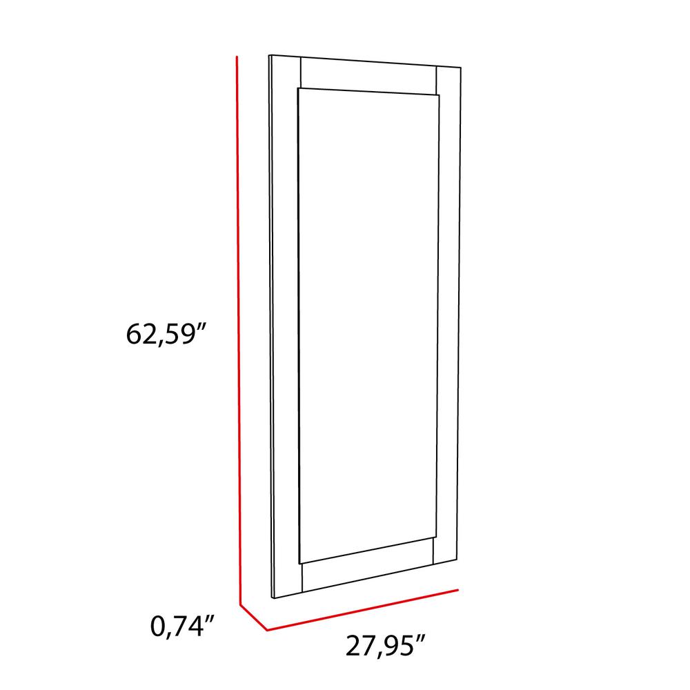 DEPOT E-SHOP Mirro Ness, Wooden Frame Mirror,Espresso, For Bathroom