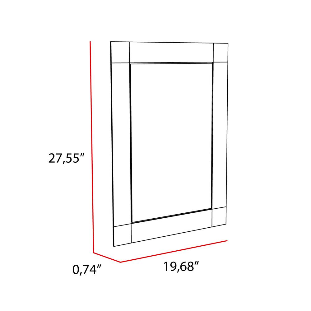 DEPOT E-SHOP Mirror Nemi, Rectangle Mirror, Looking Glass, For Living Room