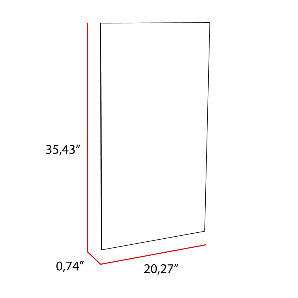 DEPOT E-SHOP Mirror Biel, Frameless Rectangle Mirror, Looking Glass, For Bathroom