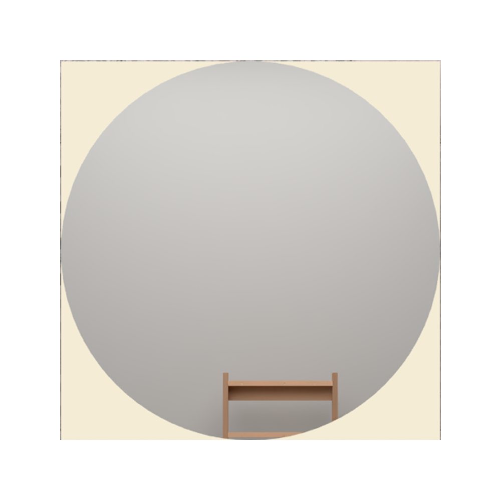 Depot E-Shop Alena Mirror-Sandblasting Borders, Square Shape Looking Glass, Clear