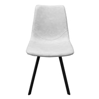 Markley Modern Leather Dining Chair With Metal Legs Set of 4