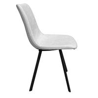 Markley Modern Leather Dining Chair With Metal Legs Set of 4