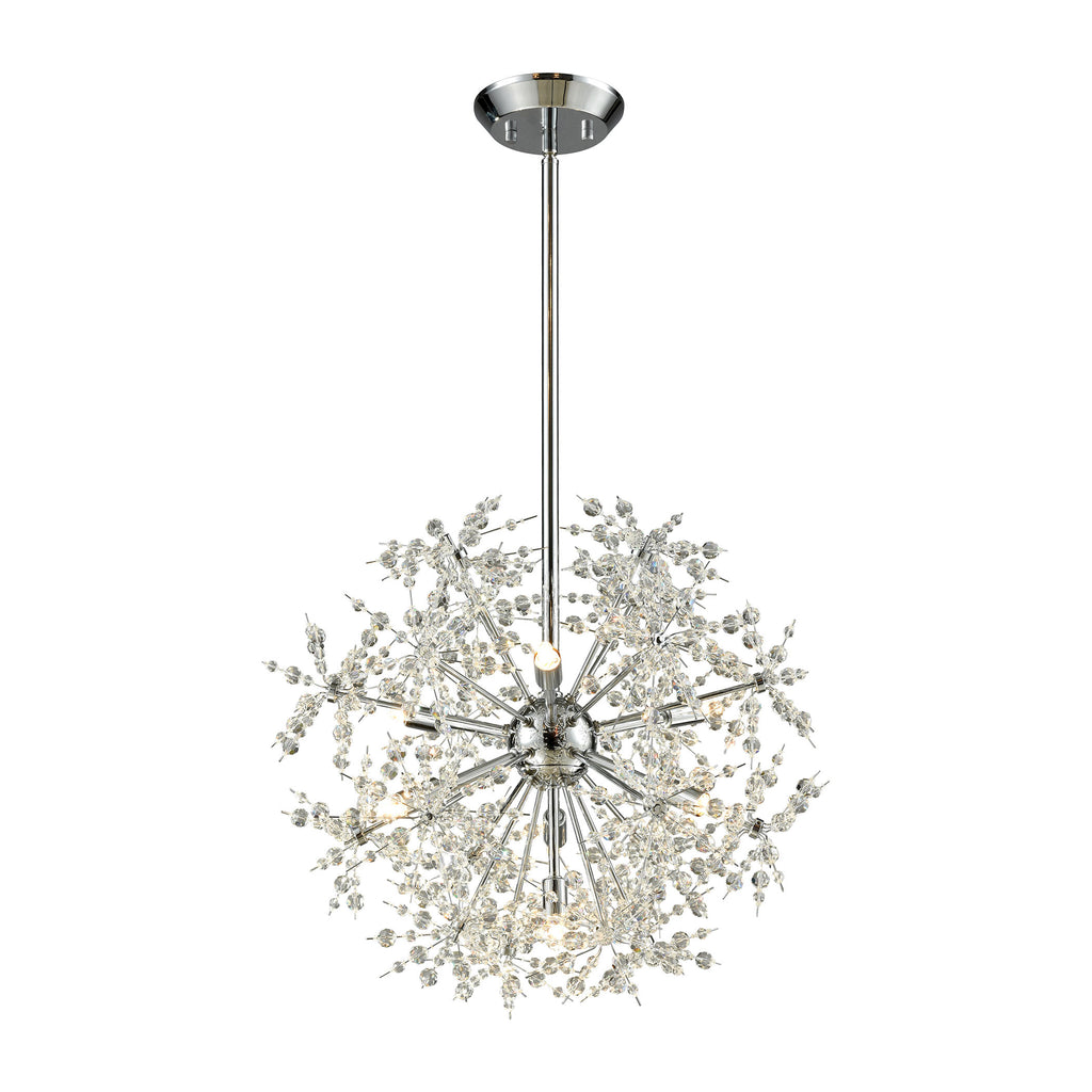 Snowburst 7 Light Chandelier in Polished Chrome