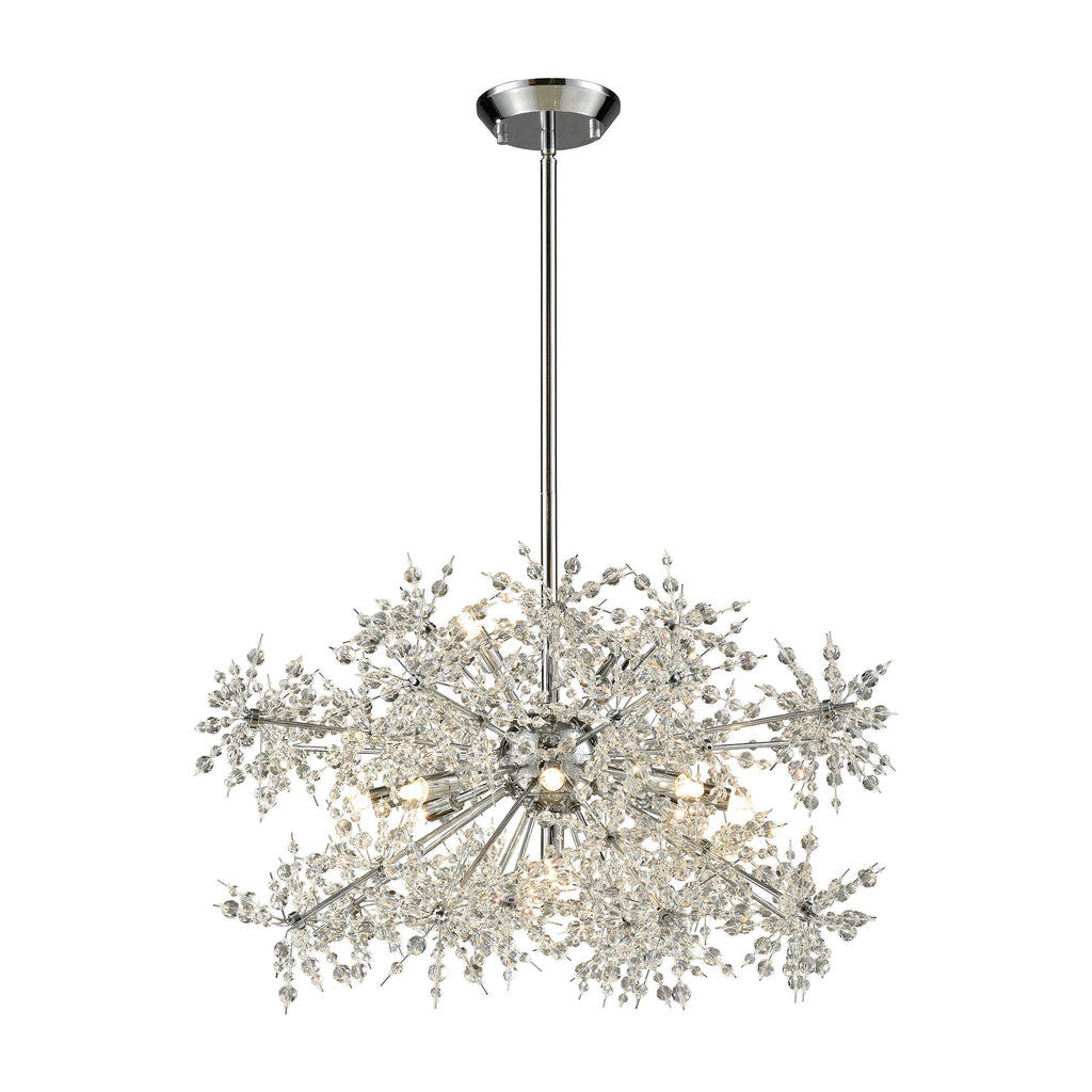 Snowburst 11 Light Chandelier in Polished Chrome