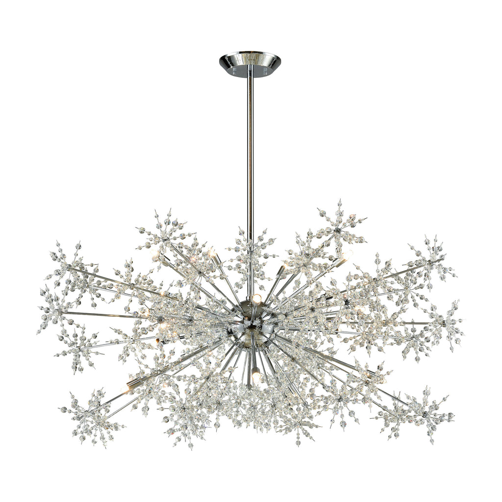 Snowburst 20 Light Chandelier in Polished Chrome