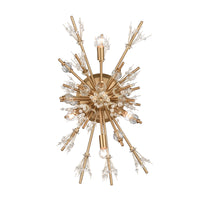 Starburst 26'' High 4-Light Sconce - Satin Brass