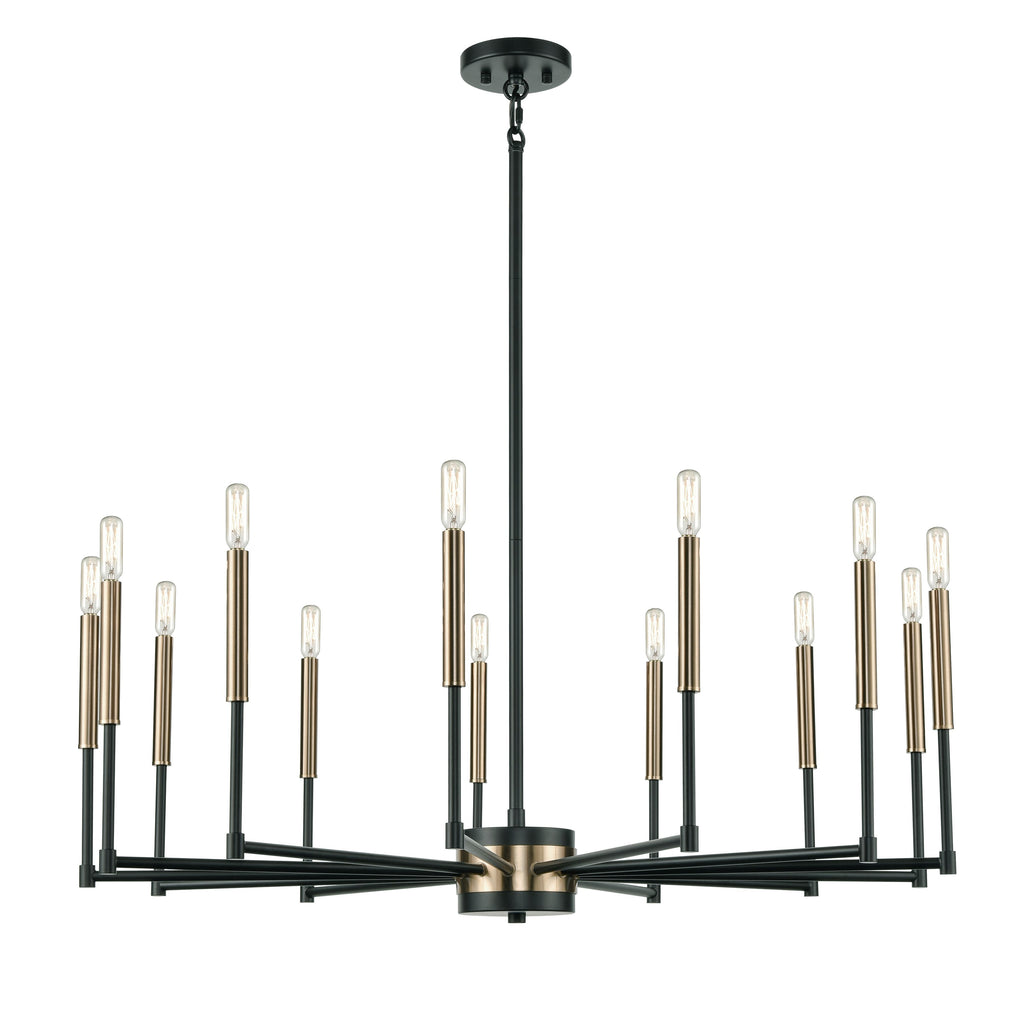 Livingston 38'' Wide 13-Light Chandelier - Matte Black