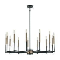 Livingston 38'' Wide 13-Light Chandelier - Matte Black