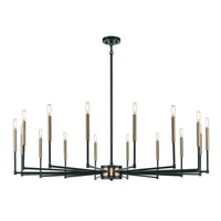 Livingston 52'' Wide 16-Light Chandelier - Matte Black