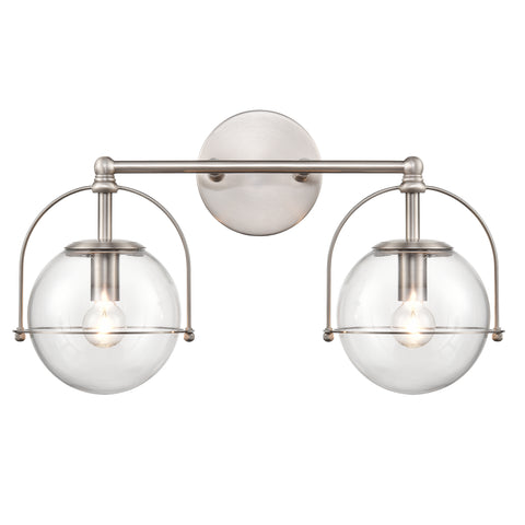 Langford 17'' Wide 2-Light Vanity Light - Satin Nickel