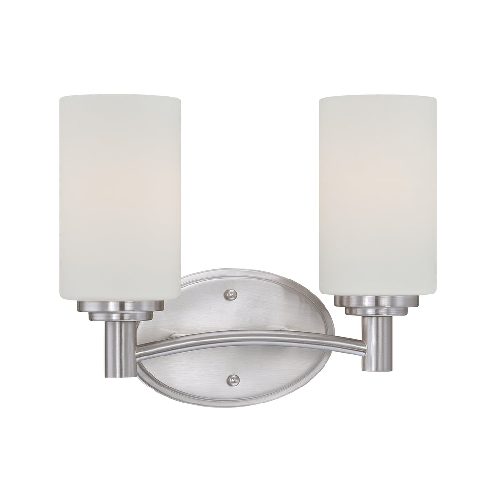 Pittman 12'' Wide 2-Light Vanity Light - Brushed Nickel