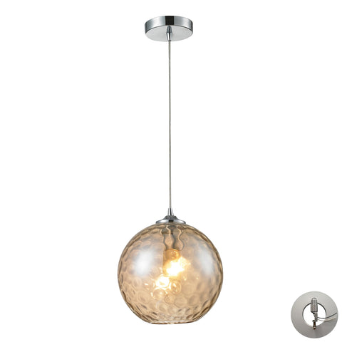 Watersphere 1 Light Pendant in Polished Chrome Includes An Adapter Kit To Allow for Easy Conversion