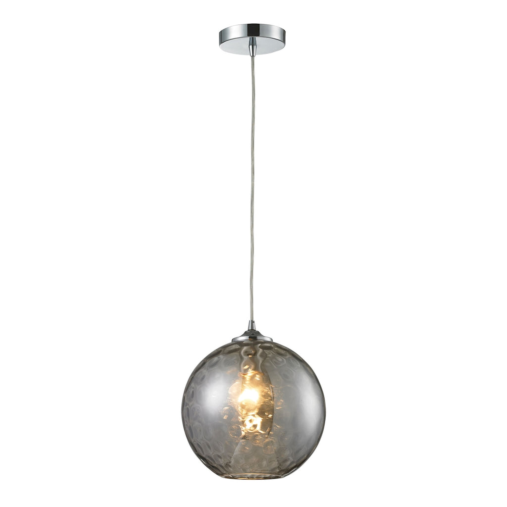 1 light pendant in polished chrome