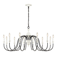 Val de Loire 48'' Wide 12-Light Chandelier - White