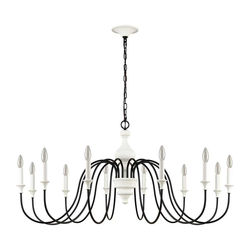 Val de Loire 48'' Wide 12-Light Chandelier - White