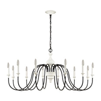 Val de Loire 48'' Wide 12-Light Chandelier - White