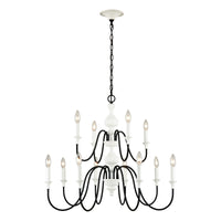 Val de Loire 36'' Wide 12-Light Chandelier - White