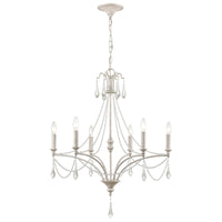 French Parlor 27'' Wide 6-Light Chandelier - Vintage White