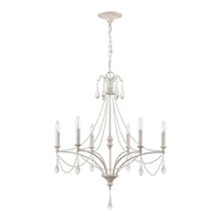 French Parlor 27'' Wide 6-Light Chandelier - Vintage White