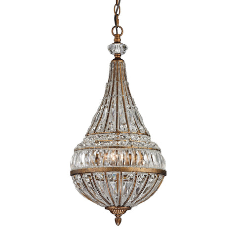 Empire Collection 3 light pendant in Mocha