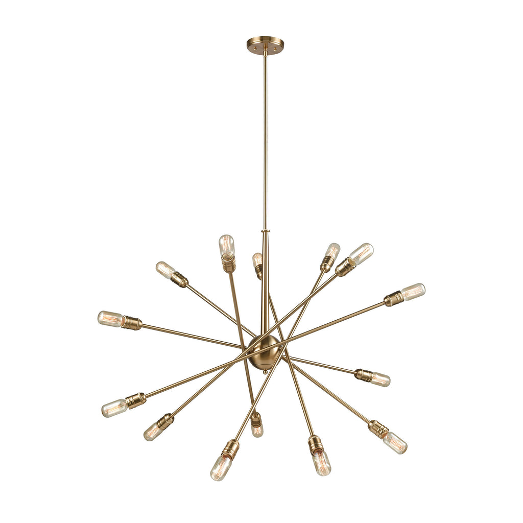 Delphine 14 Chandelier Satin Brass