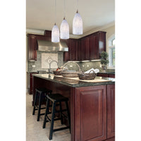 Verona 1-Light Mini Pendant in Satin Nickel with Snow White Glass