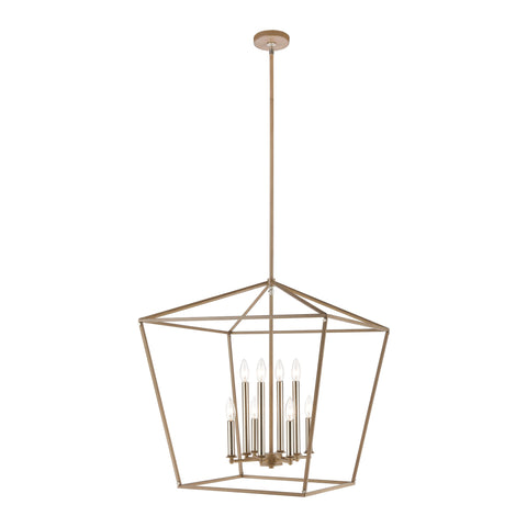 Fairfax 8-Light Pendant in Light Wood