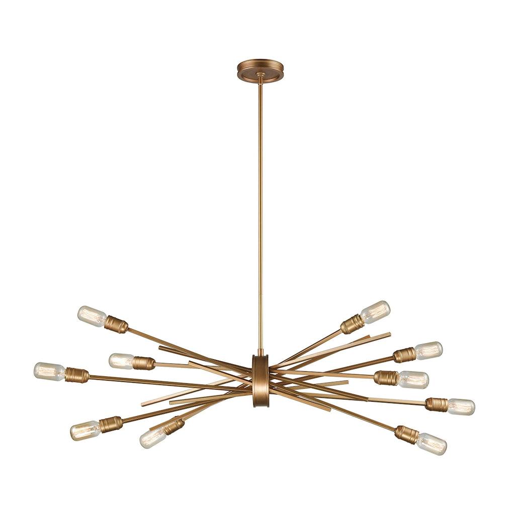 Xenia 10-Light Chandelier in Matte Gold