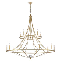 Noura 60'' Wide 15-Light Chandelier - Champagne Gold