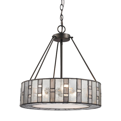 Ethan 3 Light Chandelier in Tiffany Bronze