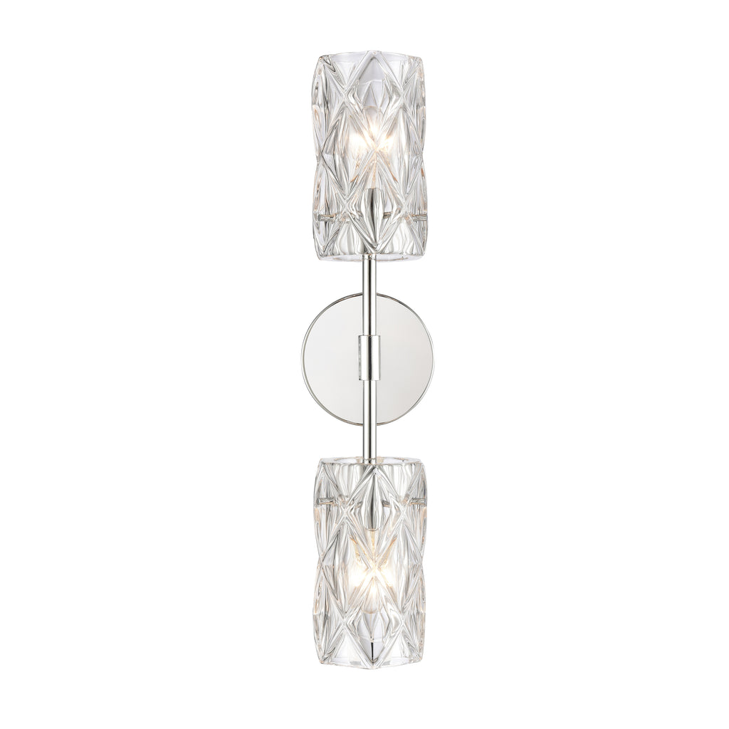 Forma de Crystal 21'' High 2-Light Sconce - Polished Chrome