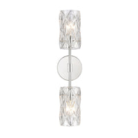 Forma de Crystal 21'' High 2-Light Sconce - Polished Chrome