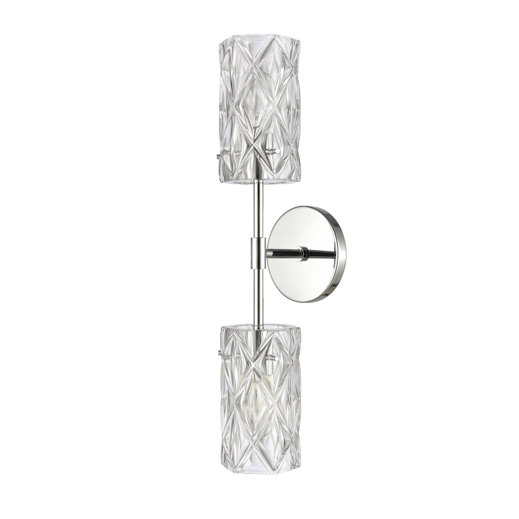 Forma de Crystal 21'' High 2-Light Sconce - Polished Chrome