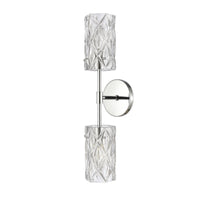 Forma de Crystal 21'' High 2-Light Sconce - Polished Chrome