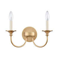 Cecil 14'' Wide 2-Light Vanity Light - Natural Brass