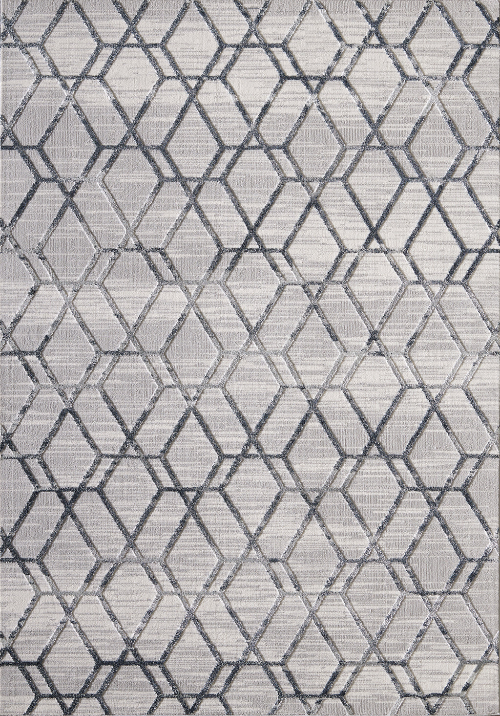 Grey Geometric Overlapping Diamonds