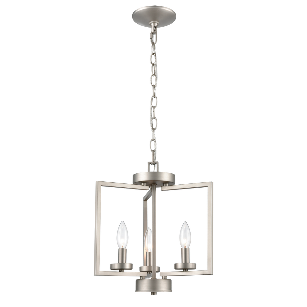 West End 14.5'' Wide 3-Light Semi Flush Mount - Brushed Nickel