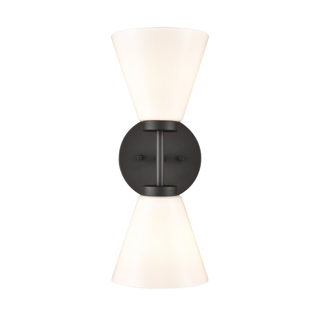 Houghton 15'' High 2-Light Vanity Light - Matte Black