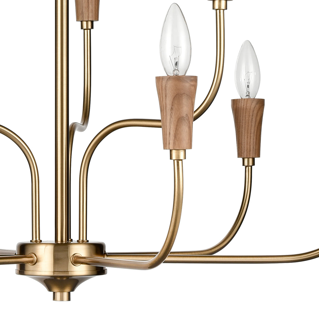 Inga 29'' Wide 9-Light Chandelier - Brass