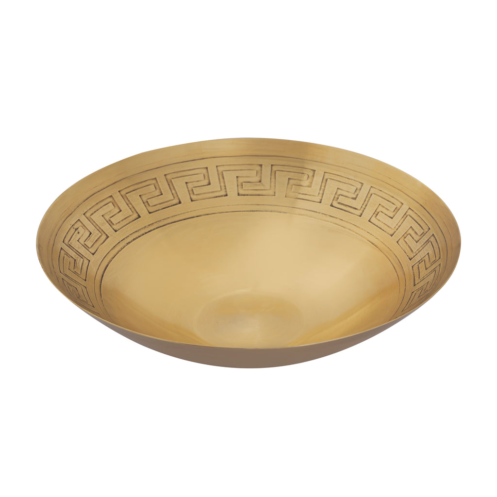 Greek Key Bowl - Set of 3 Brass