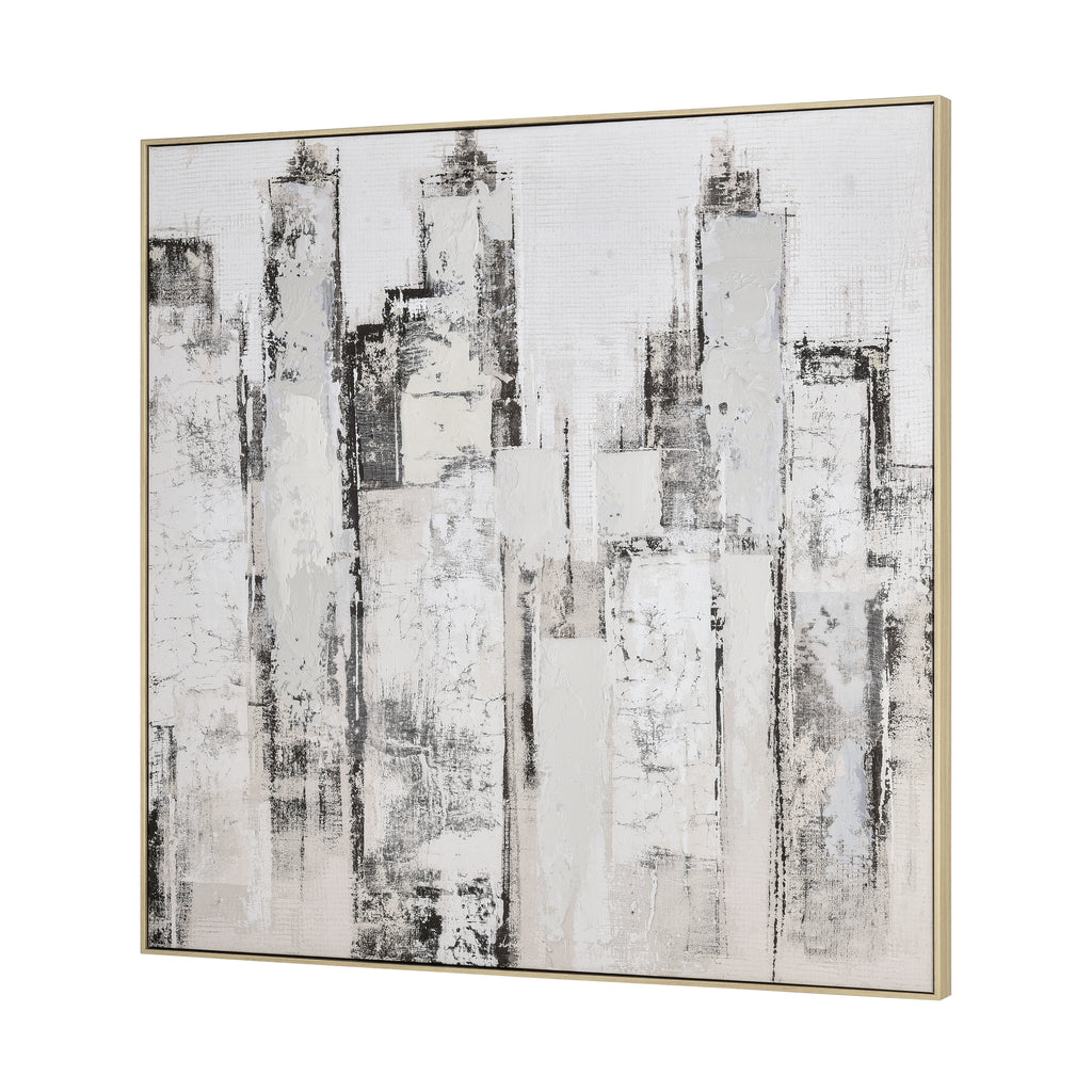 Urban Mist Abstract Framed Wall Art